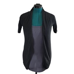 OLD‎ NAVY Women's Short Sleeve Open Front Cardigan Sweater Size XS Black